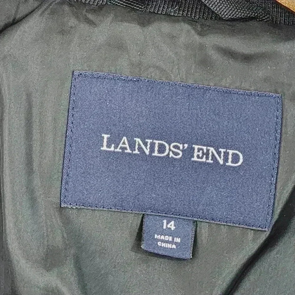 Lands End Womens Wool Blend Zip-Up Jacket Size 14 Gray Mock neck - Picture 4 of 8